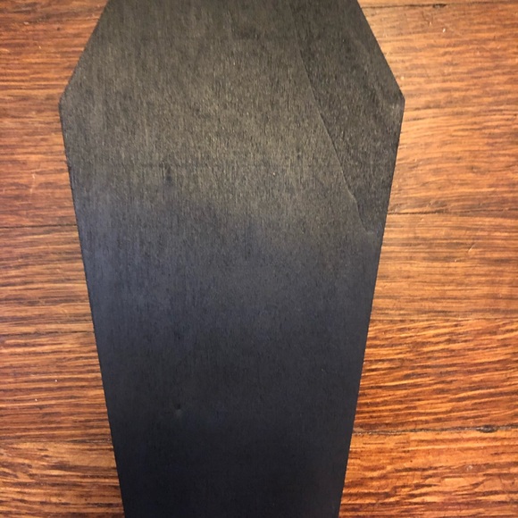 New Gothic Victorian Coffin Rings Jewelry Box Wood - Picture 3 of 4